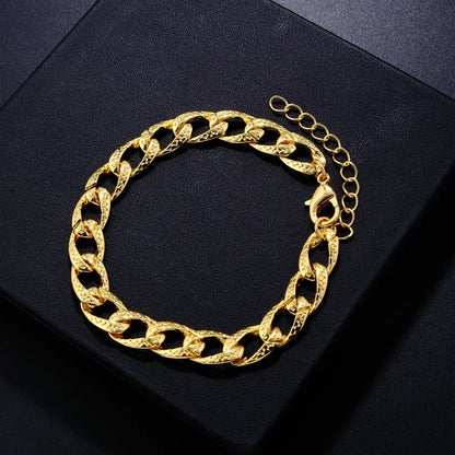 Hip-Hop Punk Geometric Solid Color Alloy Plating White Gold Plated Gold Plated Men'S Necklace