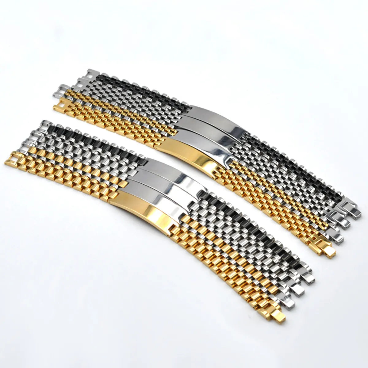 Hip-hop Punk Geometric Stainless Steel Plating Bracelets