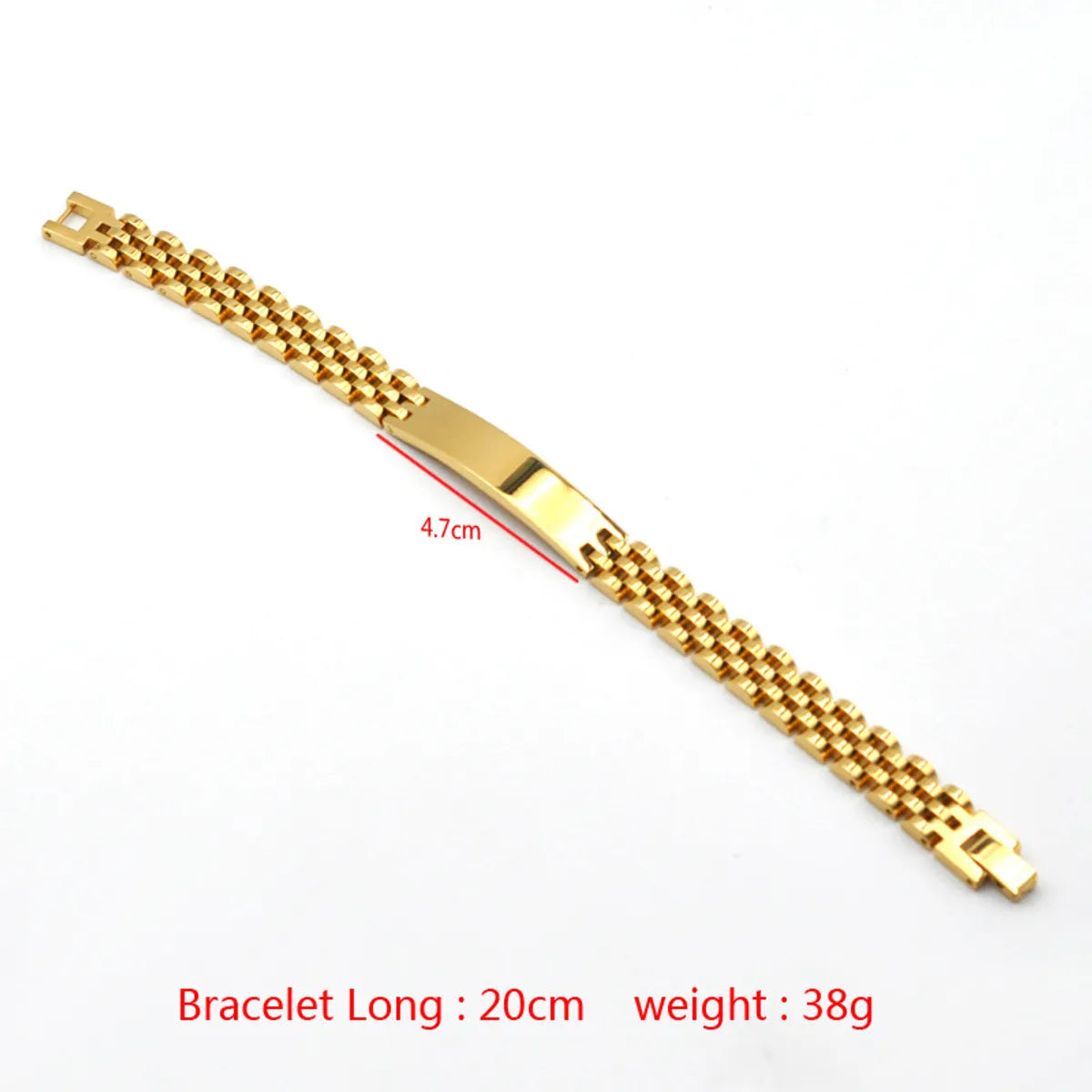 Hip-hop Punk Geometric Stainless Steel Plating Bracelets