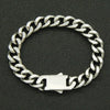 Hip-Hop Punk Glossy Stainless Steel Spring Clasp Cuban Chain Trendy Necklace