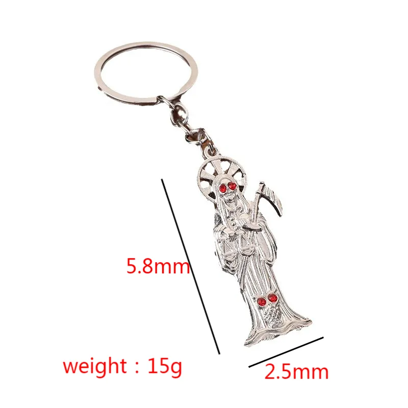 Hip-Hop Punk Human Alloy Iron Polishing White Gold Plated Bag Pendant Keychain