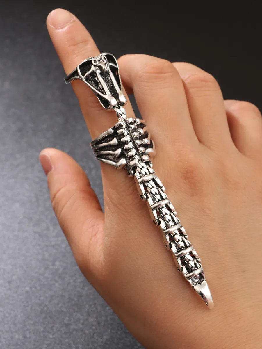 Hip-Hop Punk Scorpion Alloy Plating Silver Plated Men'S Rings