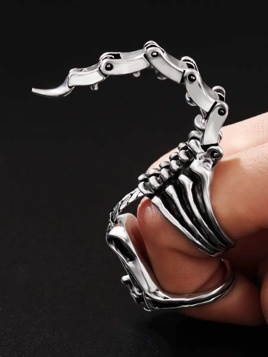 Hip-Hop Punk Scorpion Alloy Plating Silver Plated Men'S Rings