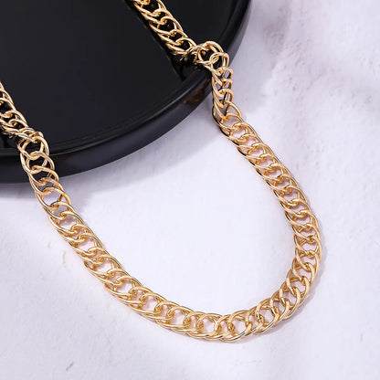 Hip-Hop Punk Simple Style Solid Color Alloy Men'S Necklace