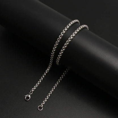 Hip-Hop Punk Simple Style Solid Color 304 Stainless Steel Plating Unisex Sweater Chain