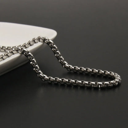 Hip-Hop Punk Simple Style Solid Color 304 Stainless Steel Plating Unisex Sweater Chain