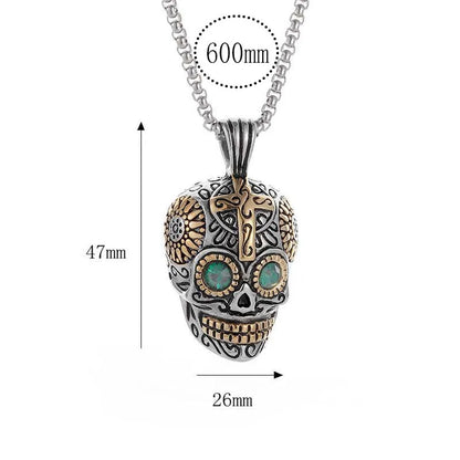 Hip-Hop Punk Skull 304 Stainless Steel Men'S Pendant Necklace