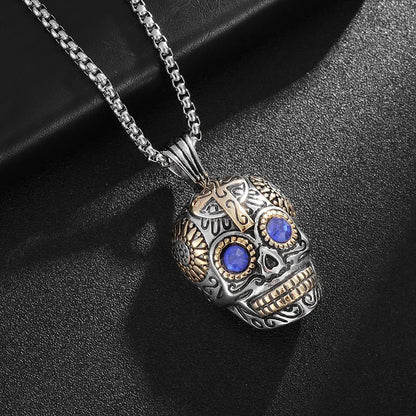 Hip-Hop Punk Skull 304 Stainless Steel Men'S Pendant Necklace