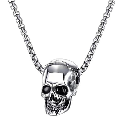 Hip-Hop Punk Skull Titanium Steel Plating Unisex Pendant Necklace