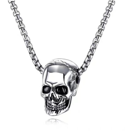 Hip-Hop Punk Skull Titanium Steel Plating Unisex Pendant Necklace