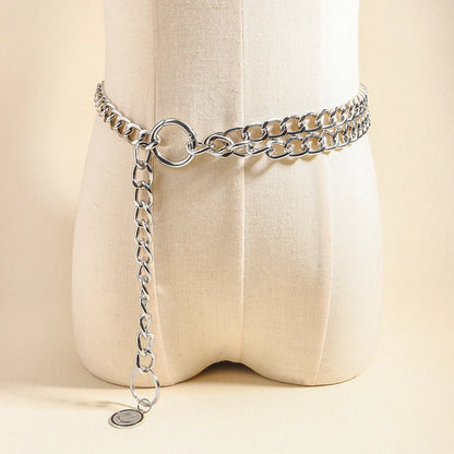 Hip-Hop Punk Smile Face Metal Unisex Chain Belts