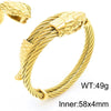 Hip-Hop Punk Snake Stainless Steel 18K Gold Plated Men'S Bangle