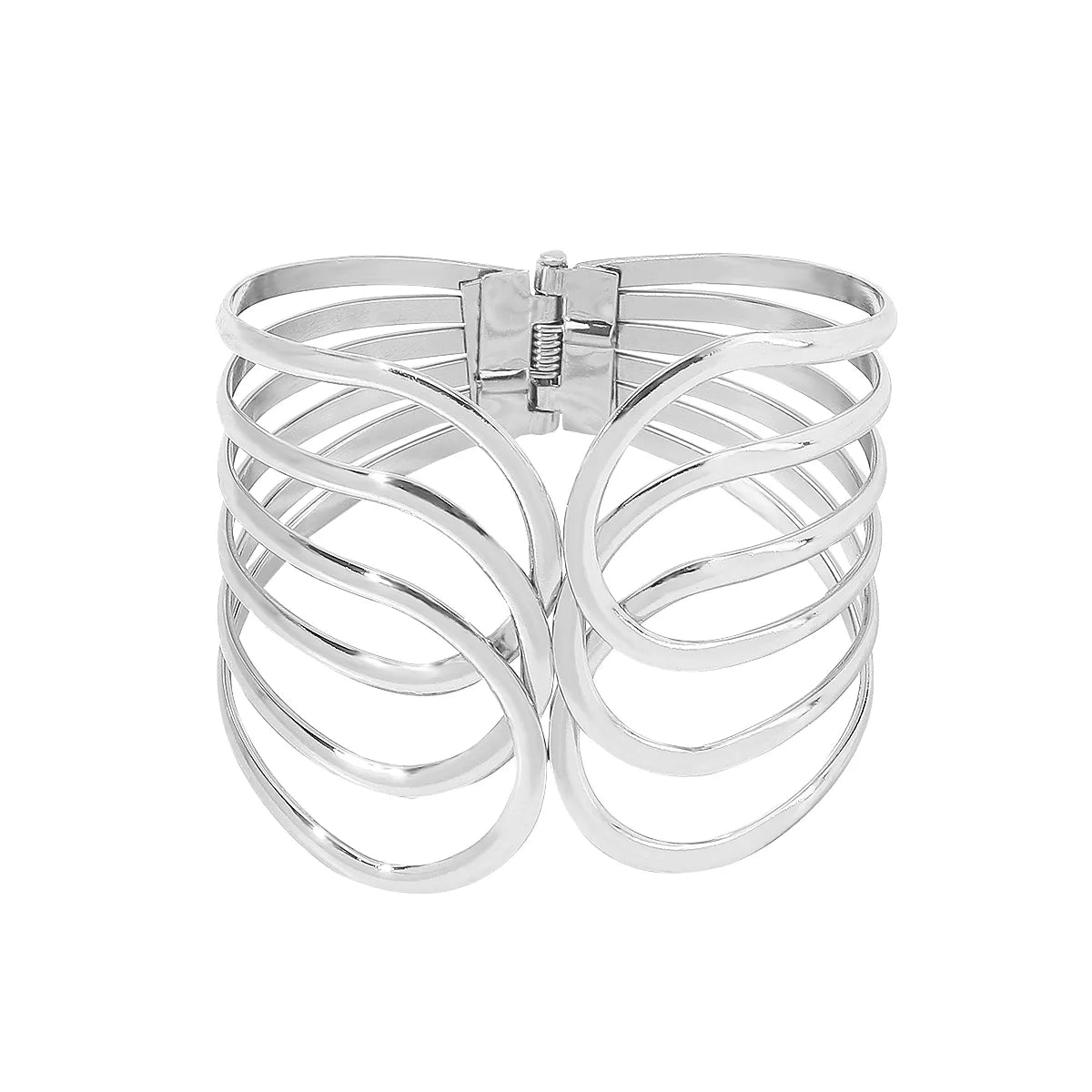 Hip-Hop Punk Solid Color Alloy Plating Women'S Bangle