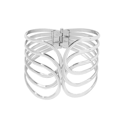 Hip-Hop Punk Solid Color Alloy Plating Women'S Bangle