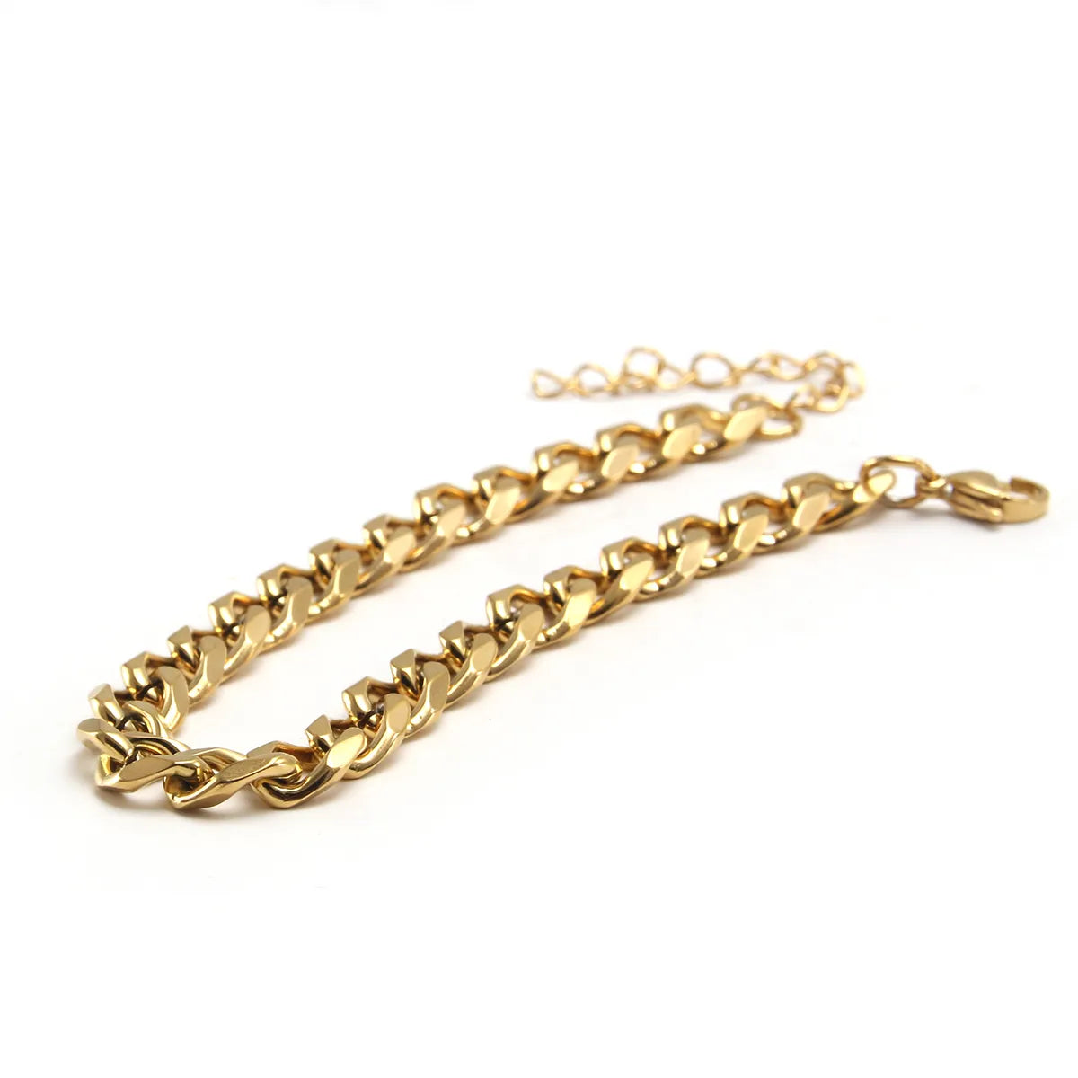 Hip-hop Punk Solid Color Stainless Steel Plating 18k Gold Plated Bracelets