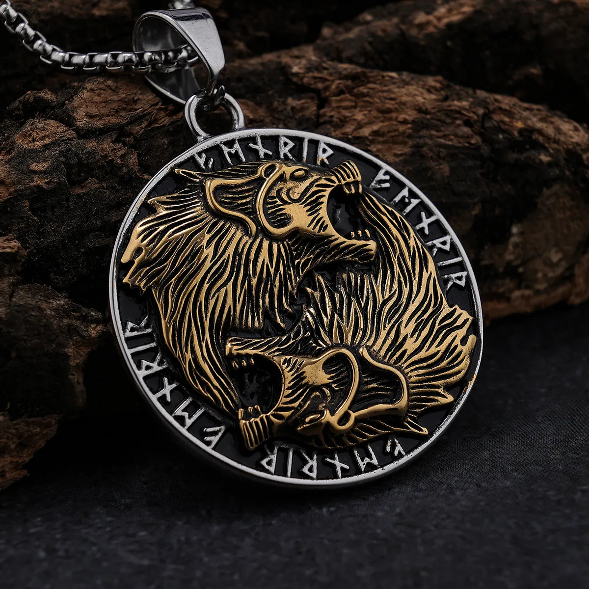 Hip-Hop Punk Streetwear Animal 304 Stainless Steel Gold Plated Men'S Pendant Necklace