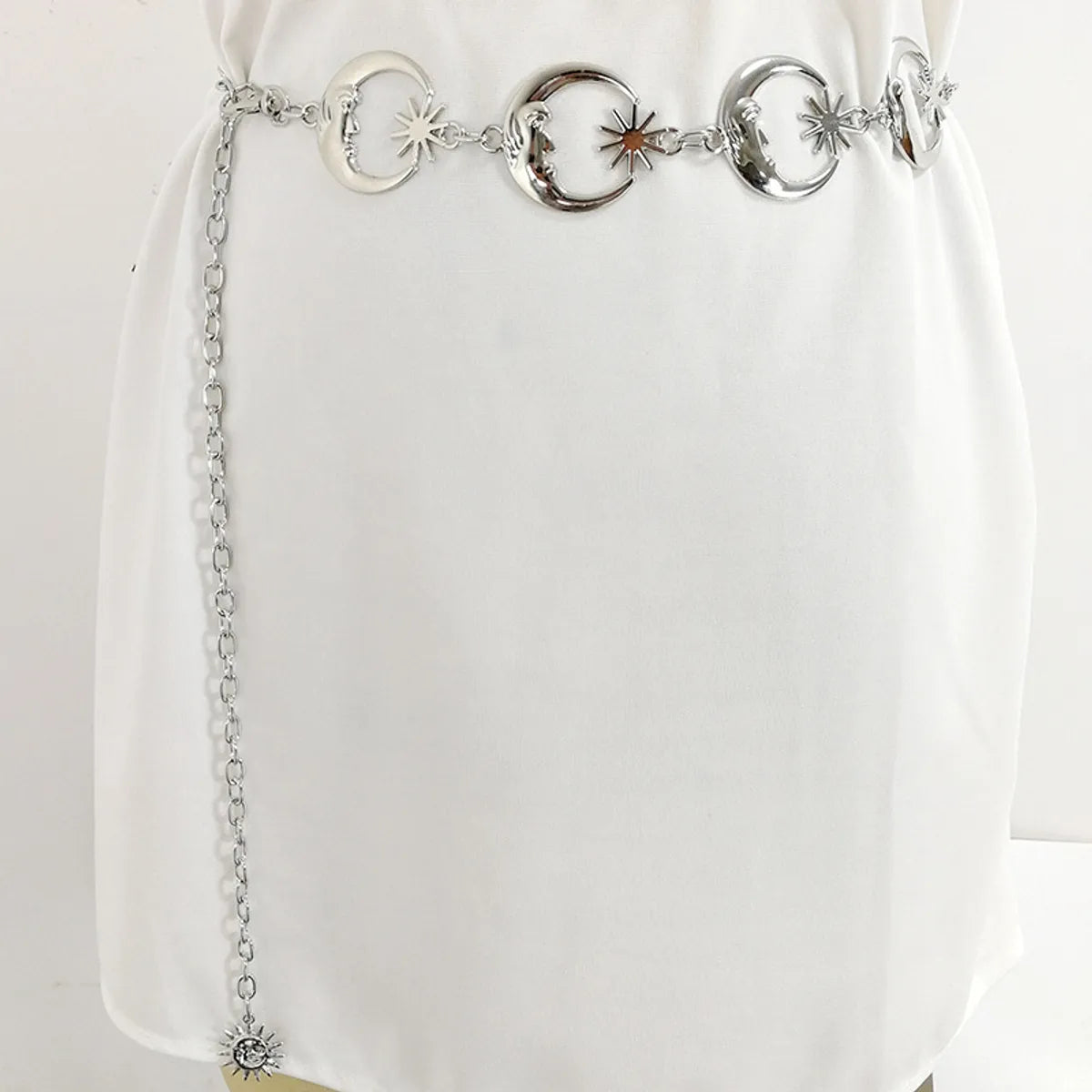 Hip-hop Punk Sun Star Moon Metal Women's Waist Chain