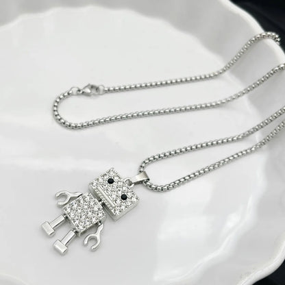 Hip-Hop Rabbit Bear Alloy Titanium Steel Wholesale Pendant Necklace Sweater Chain