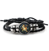 Hip-Hop Retro Animal Constellation CCB Pu Leather Braid Unisex Drawstring Bracelets