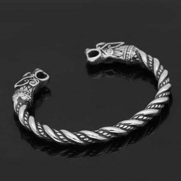 Hip-Hop Retro Animal Stainless Steel Men'S Cuff Bracelets