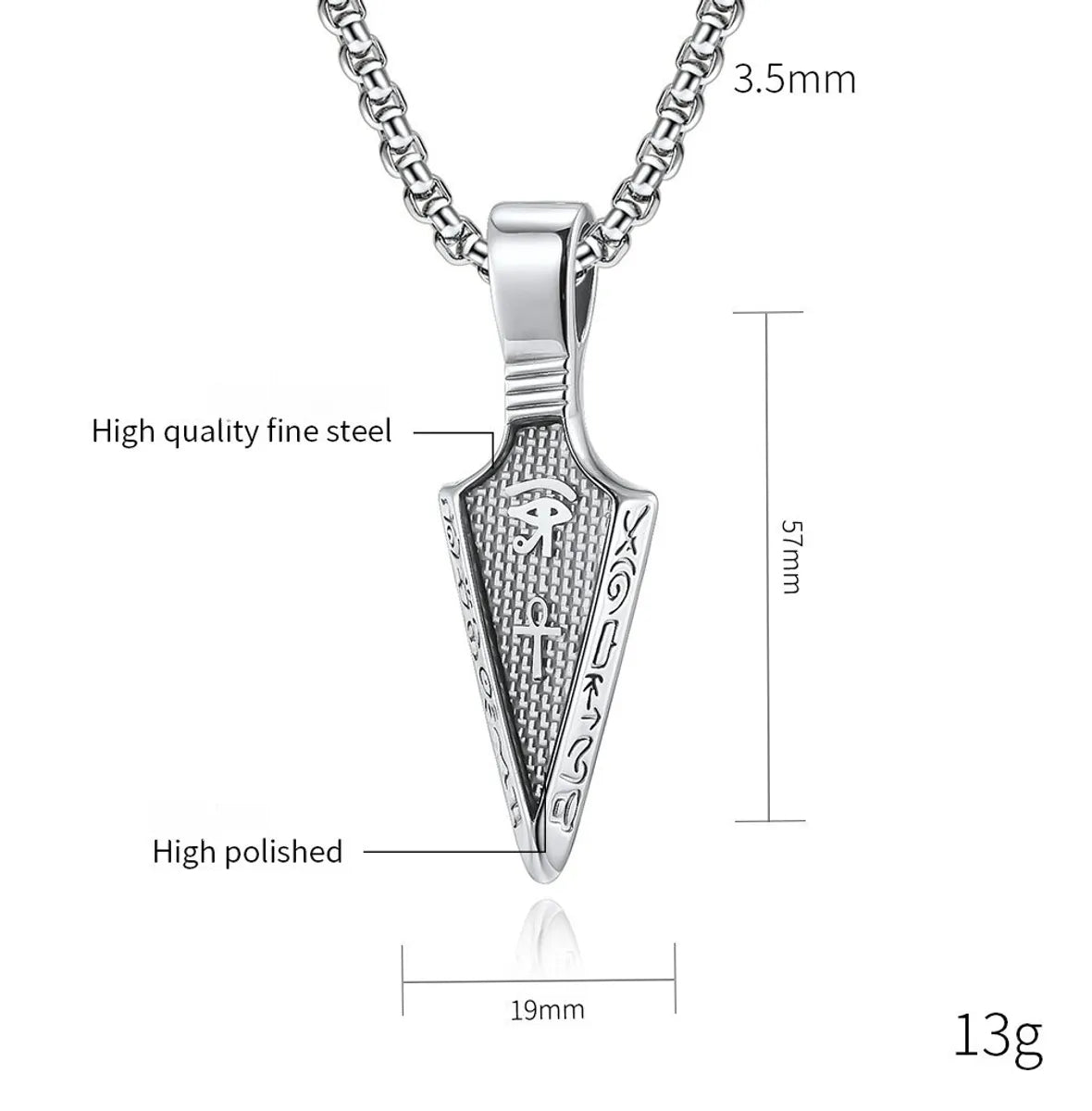 Hip-Hop Retro Box 304 Stainless Steel Plating Inlay Rhinestones 18K Gold Plated Men'S Pendant Necklace