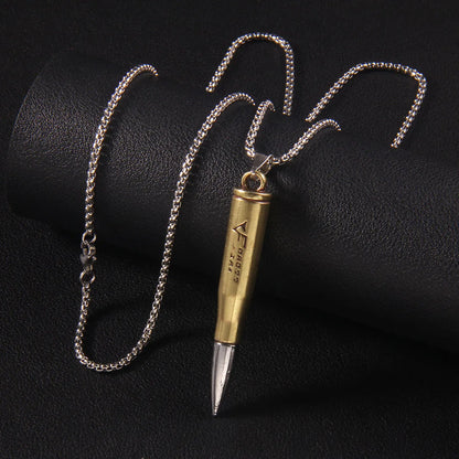 Hip-Hop Retro Bullet 201 Stainless Steel Zinc Alloy Men'S Sweater Chain