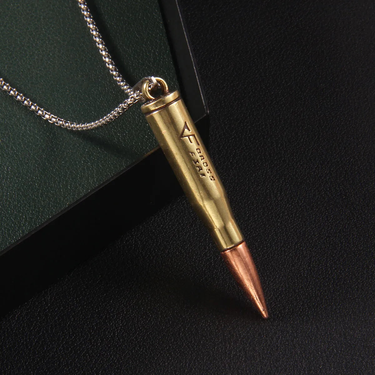 Hip-Hop Retro Bullet 201 Stainless Steel Zinc Alloy Men'S Sweater Chain