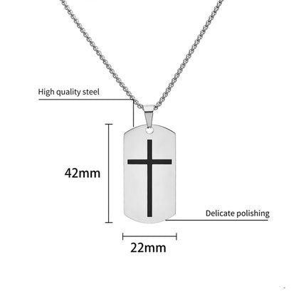 Hip-Hop Retro Color Block 304 Stainless Steel Plating 18K Gold Plated Men'S Pendant Necklace