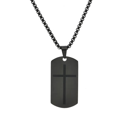 Hip-Hop Retro Color Block 304 Stainless Steel Plating 18K Gold Plated Men'S Pendant Necklace