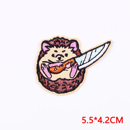 Hip-Hop Retro Color Block Embroidery Thread Cloth Sticker 1 Piece