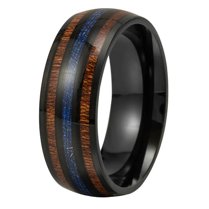 Hip-Hop Retro Color Block Titanium Steel Epoxy Men'S Rings