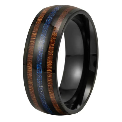 Hip-Hop Retro Color Block Titanium Steel Epoxy Men'S Rings