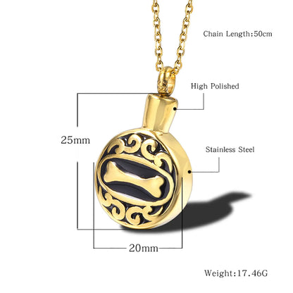 Hip-hop Retro Color Block Titanium Steel Plating Gold Plated Pendant Necklace