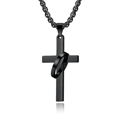 Hip-Hop Retro Cross 304 Stainless Steel Polishing Men'S Pendant Necklace