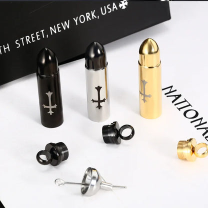 Hip-Hop Retro Cross Bullet 304 Stainless Steel Plating 18K Gold Plated Men'S