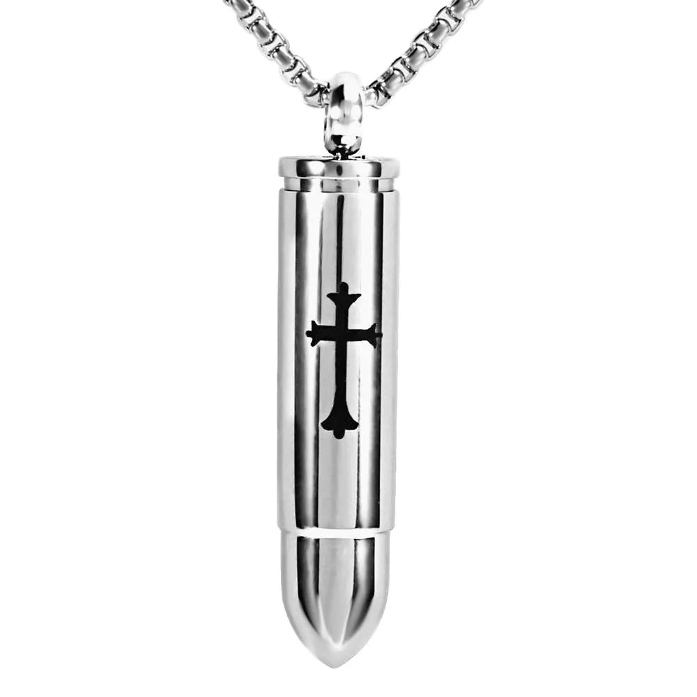 Hip-Hop Retro Cross Bullet 304 Stainless Steel Plating 18K Gold Plated Men'S