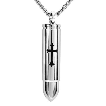 Hip-Hop Retro Cross Bullet 304 Stainless Steel Plating 18K Gold Plated Men'S