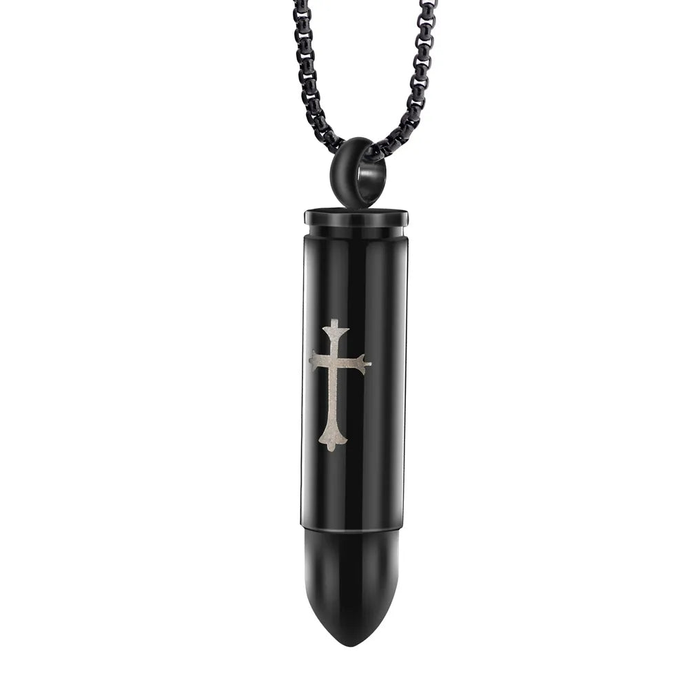 Hip-Hop Retro Cross Bullet 304 Stainless Steel Plating 18K Gold Plated Men'S