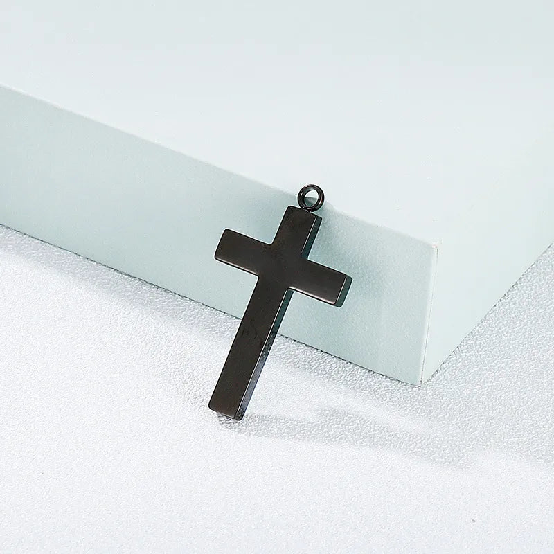 1 Piece Stainless Steel 18K Gold Plated Cross