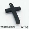 1 Piece Stainless Steel 18K Gold Plated Cross