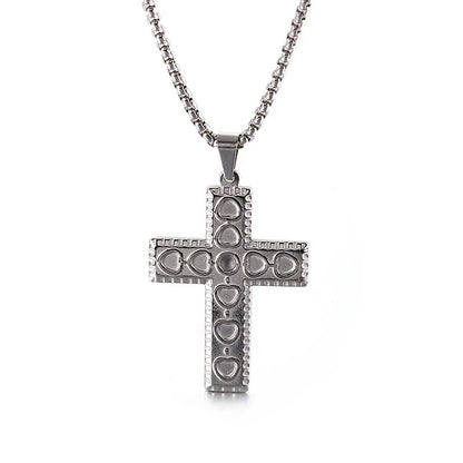 Hip-Hop Retro Cross Titanium Steel Plating Gold Plated Charms Jewelry Accessories