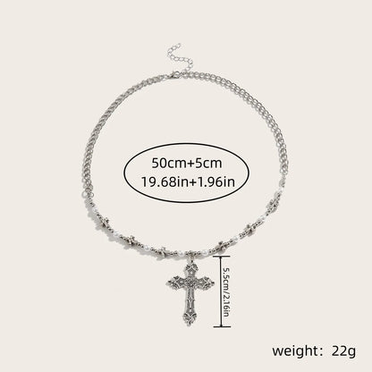 Hip-Hop Retro Cross Zinc Alloy Wholesale Pendant Necklace