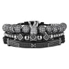 Hip-Hop Retro Crown Copper Inlay Zircon Men'S Bracelets