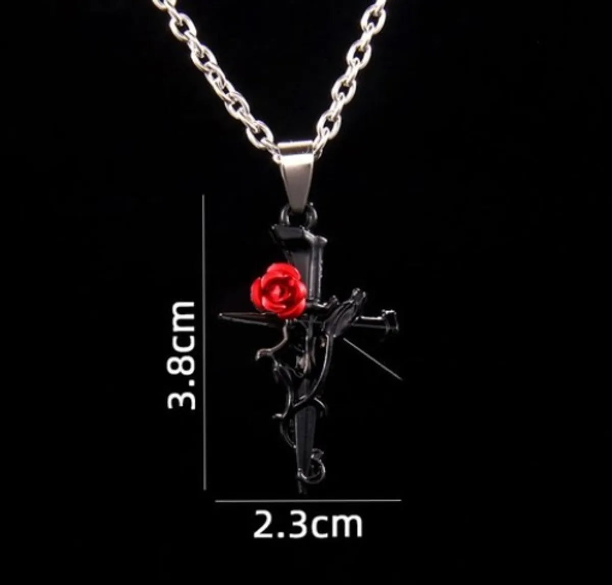 Hip-Hop Retro Flower 201 Stainless Steel Zinc Alloy Plating Unisex Pendant Necklace