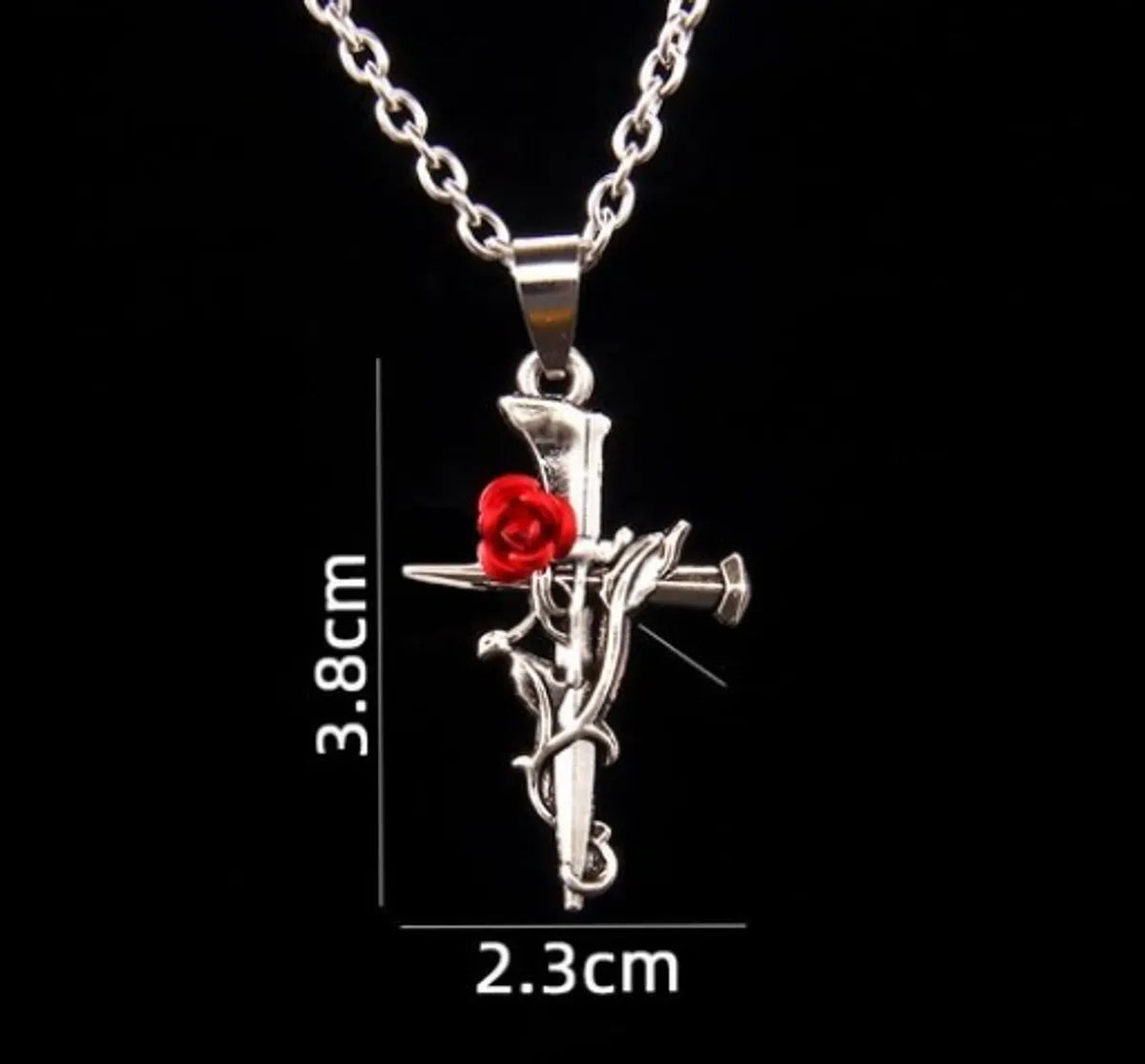 Hip-Hop Retro Flower 201 Stainless Steel Zinc Alloy Plating Unisex Pendant Necklace