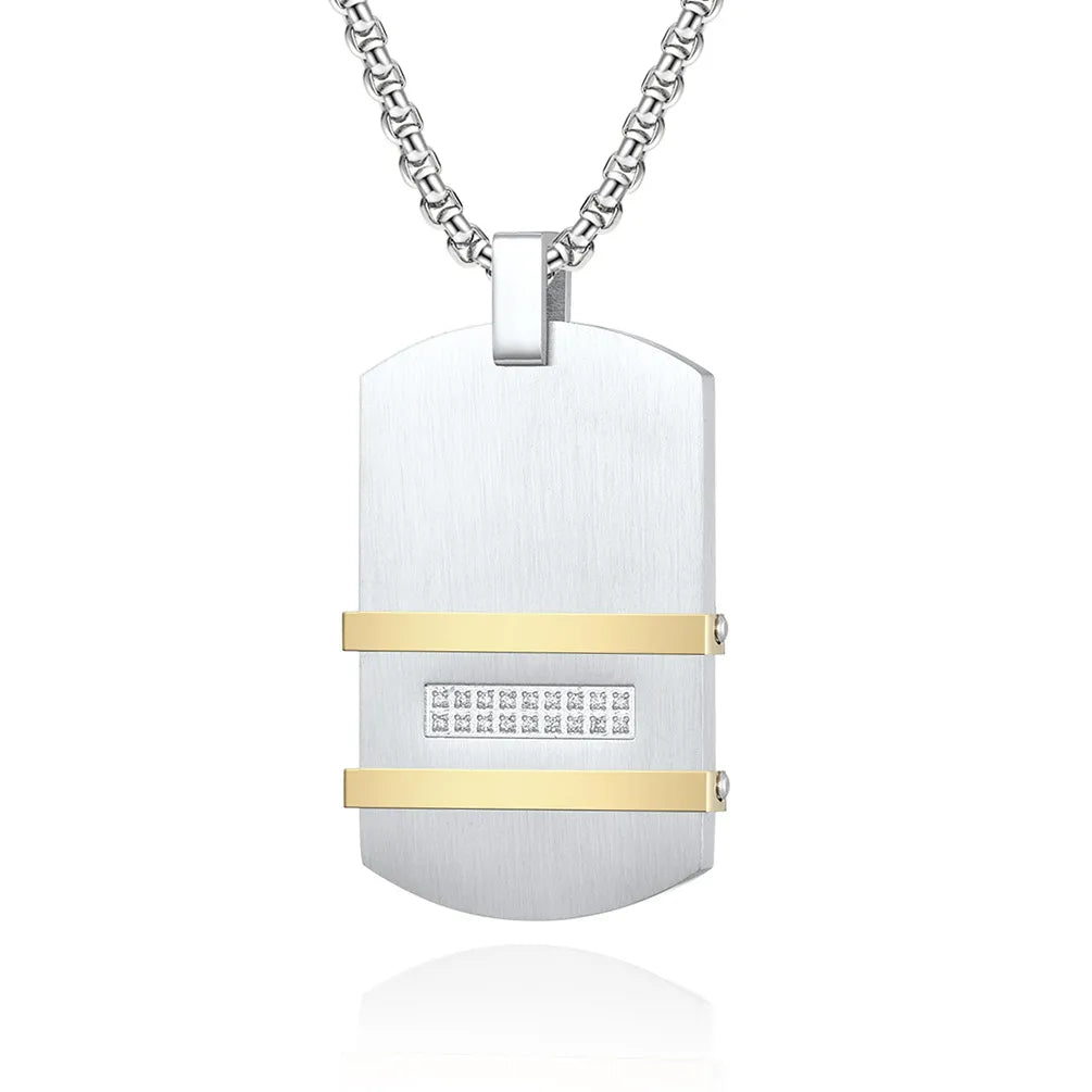 Hip-Hop Retro Geometric 304 Stainless Steel Plating Men'S Pendant Necklace