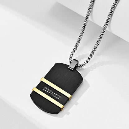 Hip-Hop Retro Geometric 304 Stainless Steel Plating Men'S Pendant Necklace