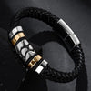 Hip-Hop Retro Geometric Pu Leather Alloy Plating Men'S Bracelets