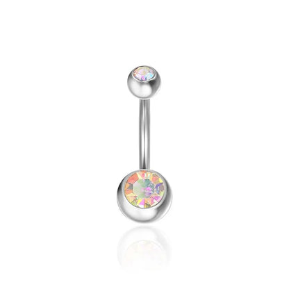 Hip-hop Retro Geometric Round Stainless Steel Belly Ring