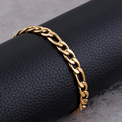 Hip-Hop Retro Geometric Solid Color Titanium Steel Plating Chain 18K Gold Plated Unisex Necklace